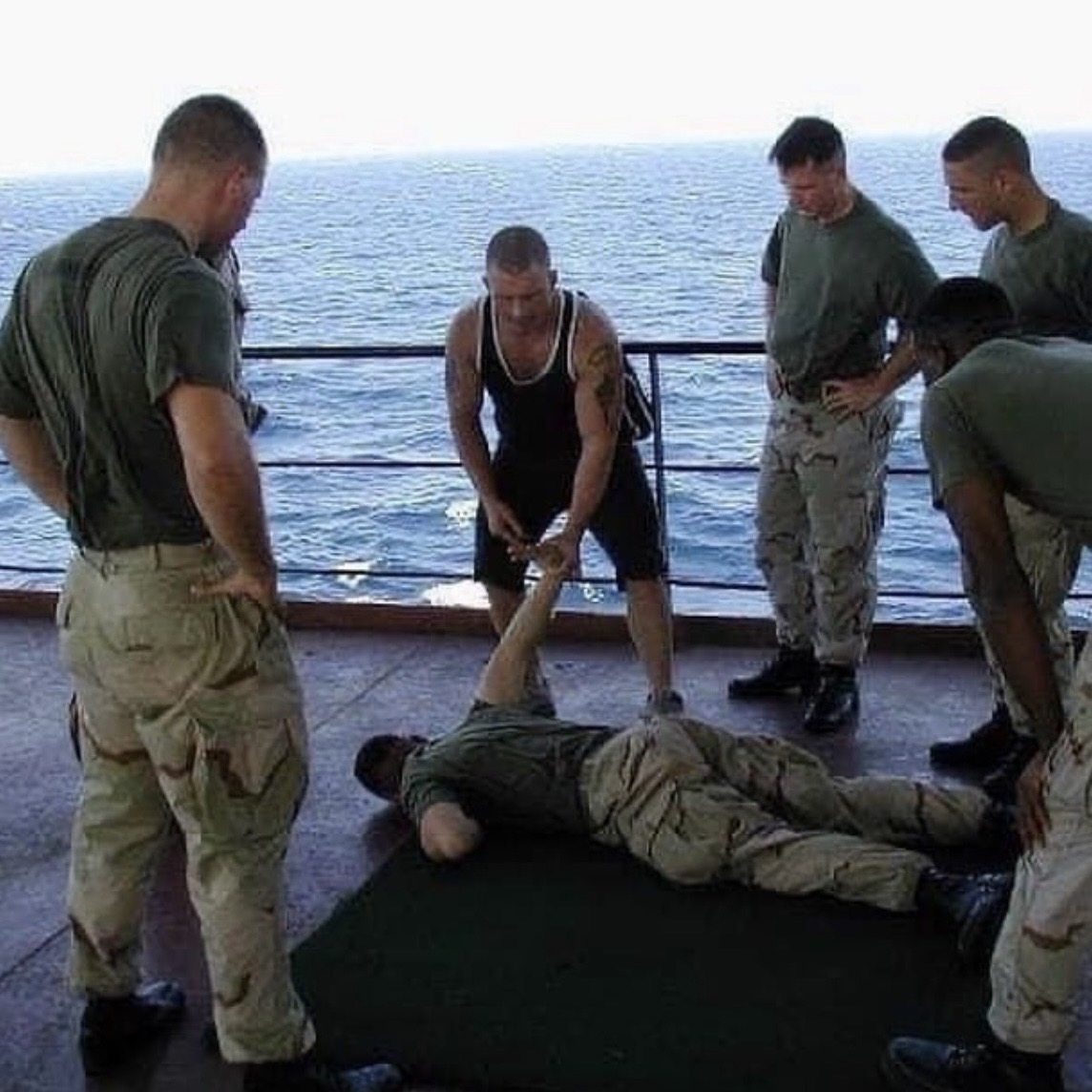 Military training on deck — USMC FAST Team session